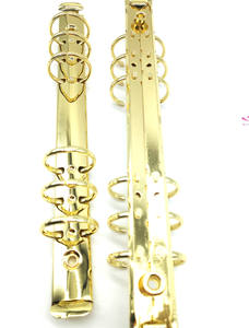 אספקת משרד סיטונאי עלה זהב קלסר טבעת 6 חור עם 6 מנגנון טבעת a6 נייר 6 תיקיית טבעת בתבנית זהב - Product Image 2