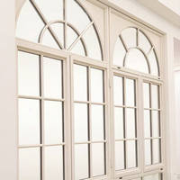 Fenêtre à battant en aluminium de qualité commerciale, double vitrage Low-E, verre trempé, persienne pour villas, bureaux, hôtels, bâtiments scolaires