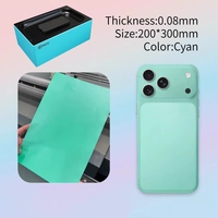Film de protection semi-transparent polymère A4 à changement de couleur pour coque de téléphone, enveloppement complet DIY pour machine à emballer les enveloppes pour iPhone 17 Pro Max