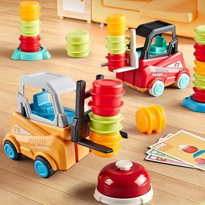 Heftruck Transport Spel Cognitie Balanceren Leren Speelgoed Vorkheftruck Challenge Stapelen & Matching Game Voor Kinderen Vroege Educatieve - Product Image 2