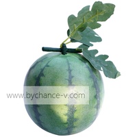 Idée de décoration d'été fruit artificiel réaliste imperméable à l'eau poids léger fausse pastèque avec tige pour la décoration de maison de ferme de manoir