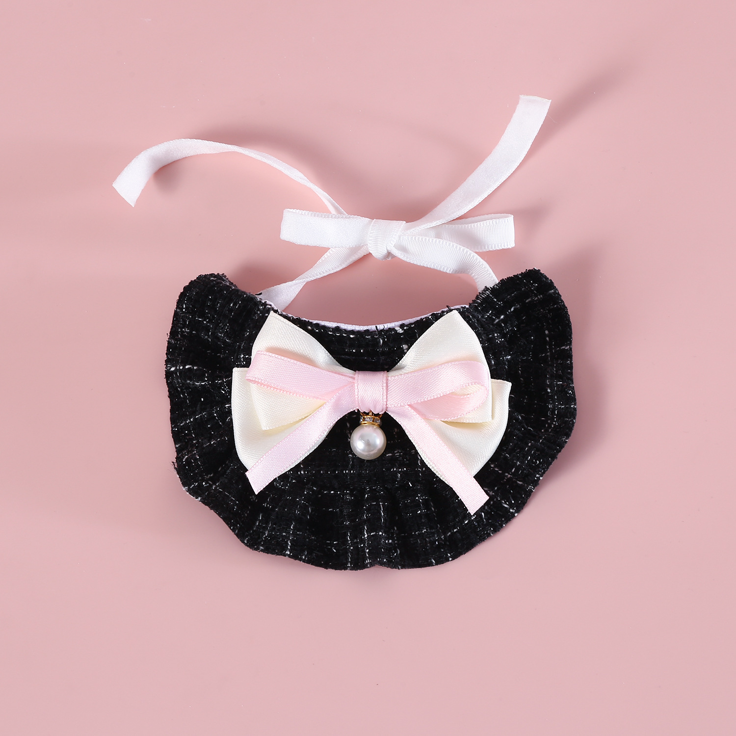 Black bow bib