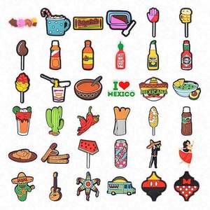 Nueva Llegada PVC Goma Zueco Encantos Mexicano Inspirado Zueco Zapato Encantos Decoración Pulsera Accesorios Fiesta de Cumpleaños Regalo - Product Image 5