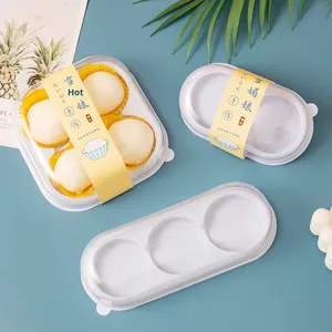 Snow Beauty Small Pastry Baking Packaging Box 2 Pieces Custard Mooncakes Pork Floss Mini Shell <strong>Green</strong> Rice Balls Puffs <strong>Gifts</strong> - Product Image 2