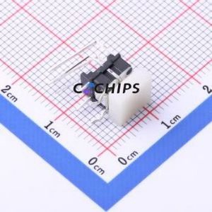 TPB02-201L6W-R Tactile Switch Through hole Component (THT) Switch Rectangle Button White - Product Image 1