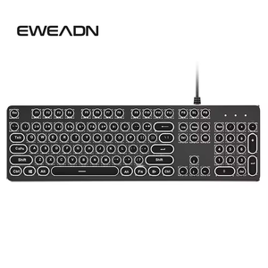 EWEADNカスタム104キーレトロスチームパンクデザインLEDバックライト有線USBメカニックゲームキーボード新製品 - Product Image 1