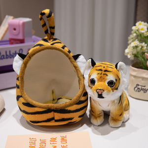 Bosque tigre león muñeca leopardo jirafa peluche animal nido muñeca adornos colgantes adornos - Product Image 2