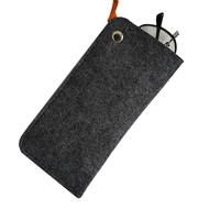 Vente chaude Étui à lunettes en feutre de polyester pliable léger réutilisable recyclable Pochette pour lunettes de soleil