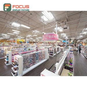 Présentoir à perruques haut de gamme en bois et verre, étagère multi-niveaux, unité de présentation pour magasin - Product Image 4