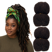 Cheveux humains afro crépus 100 % naturels en vrac pour tresses, texture 4C idéale pour les locs et les twists