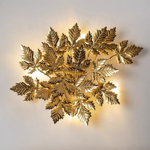 Lampe murale de chevet contemporaine de luxe en feuille d'or <span class=keywords><strong>Art</strong></span> <span class=keywords><strong>Nouveau</strong></span> pour l'intérieur, foyer, salon, décoration murale - Product Image 4