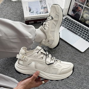 Nouveauté Printemps-Été 2025 Chaussures de marche légères et respirantes rétro pour hommes avec semelle en popcorn et plateforme en maille - Product Image 6