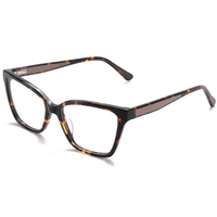Elan Optical YB8513 Monture de lunettes rectangulaire de qualité supérieure pour femme, monture intégrale en acétate avec métal, livraison rapide