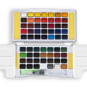 <span class=keywords><strong>Kit</strong></span> d'<span class=keywords><strong>aquarelle</strong></span> polyvalent de qualité export avec 62 couleurs et pinceaux à eau, idéal pour les voyages et la peinture créative sur papier - Product Image 4