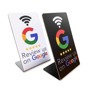 NFC <span class=keywords><strong>Google</strong></span> xem xét đứng QR mã Acrylic hiển thị đứng mini tag RFID ISO cho doanh nghiệp đánh giá khách sạn 860-960MHz - Product Image 1