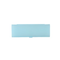 Pochette à crayons transparente en TPU givré, sac à stylos translucide imperméable pour les élèves