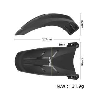 บังโคลนหลังสีดำแท้สำหรับสกู๊ตเตอร์ไฟฟ้า Kukirin G2 Max บังโคลนกันน้ำกระเซ็น - Product Image 2