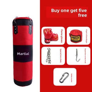 Compra Uno y Obtén Cinco Gratis: Saco de <span class=keywords><strong>Boxeo</strong></span> de Tres Capas para Taekwondo y Sparring con Diseño Hueco y Cierre de Seguridad, Equipo de Fitness - Product Image 4