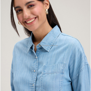 Nardon Apparel 2025, gran oferta, camisas vaqueras de alta calidad para mujer, camisetas de manga, chaqueta de verano frontal, Camisa vaquera para mujer - Product Image 5