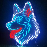 Enseigne néon LED personnalisée avec design d'icônes sur mesure pour un intérieur de jeu moderne, décoration murale artisanale pour des espaces mémorables