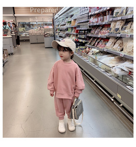 Ensemble de vêtements pour filles Mysweeby personnalisé, style coréen, coton, vêtements pour enfants, décontracté, automne, uni - Product Image 6