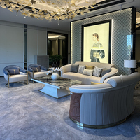 Canapé de salon moderne, simple et luxueux Combinaison avancée d'arc-Meubles de maison élégants et simples