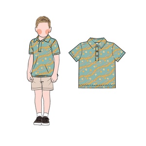 Polo de Algodón Orgánico para Bebés Niñas, con Cuello Camisero, Diseño Personalizado con Logotipo, Modelo DB-2-1 - Product Image 3