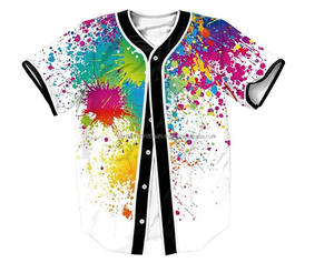 Kunden spezifische Volldruck-Hip-Hop-Herren-und Damen-Team-Baseball-Shirts DIY trend ige Baseball-Uniformen Street Active wear T-Shirts - Product Image 3