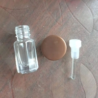 Flacon de parfum octogonal plat fantaisie avec applicateur à bille 3ml 5ml 7ml 10ml – Mini flacon d'attar pour cadeaux de mariage avec couvercle doré personnalisé