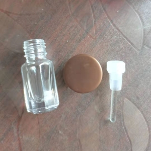 زجاجة عطر مسطحة ثمانية الأضلاع أنيقة بسعة 3 مل و5 مل و7 مل و10 مل، هدايا زفاف صغيرة، زجاجة عطر مع غطاء ذهبي مخصص - Product Image 6