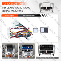 12.3 inci Aijia Terlaris untuk LEXUS RX330/RX300/RX350 2003-2009 UV Hitam Interior Dash Bezel Headunit Paket Lengkap Pemasangan