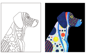 Kit Pittura Glitter Antistress - Kit Artistico Fai <span class=keywords><strong>da</strong></span> Te Pop Art Cane <span class=keywords><strong>Dalmata</strong></span> con Lamina Olografica per Adulti e Bambini - Product Image 3