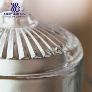 Promosi kanvas organisasi kaca stoples kue permen gula besar 800ml stoples penyimpanan kaca dengan tutup kaca dan peralatan dapur kaki - Product Image 6