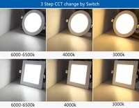 Étape changement CCT 3000k-4000k-6500k led panneau lumineux rond/carré led lampe de panneau