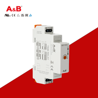Relay Waktu Elektromagnetik Miniatur Tertutup AC/DC 24-240V 50/60HZ Kontrol Timer On-Delay Off-Delay Daya Rendah Perak