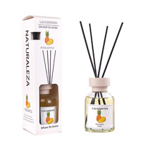 Diffuseur de parfum pour voiture LORIS, longue durée, flacon en verre, bâtonnets en rotin, évaporation naturelle, parfum naturel pour véhicule