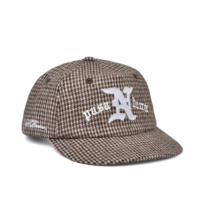 Casquette personnalisée pied-de-poule avec patch en feutre, casquette de baseball vintage 5 panneaux, casquettes de baseball brodées avec logo personnalisé
