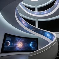 Écran LED flexible de forme personnalisée P2 P2.5 P3, mur vidéo LED incurvé d'intérieur, affichage publicitaire créatif LED, OEM ODM