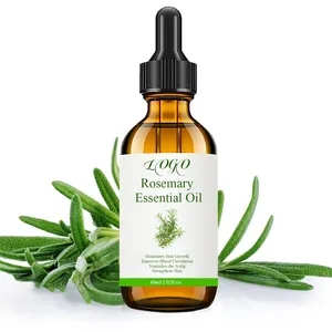 Minyak Rosemary pertumbuhan rambut Label pribadi 100% minyak esensial Rosemary organik alami