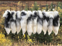Vente en gros usine : Porte-clés queue de renard véritable et moelleuse, avec fermoir métallique détachable, breloque de sac en fourrure pour sac à main, décoration de costume de cosplay