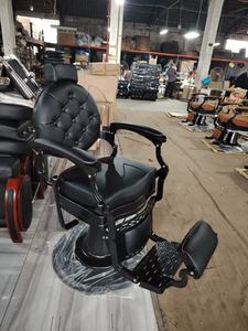 Comfortable <b>Synthetic</b> <b>Leather</b> Barber Chair 360 Degree Rotation Height Adjustable Professional Hydraulic Pump Modern Barber Shop - Product Image 5