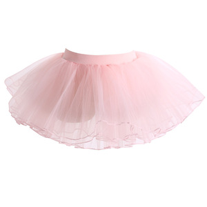 Children's Dance Tulle <strong>Skirt</strong> Ballet <strong>Frilly</strong> Half-length Mesh Practice <strong>Skirt</strong> White Black Performance Costume Short Net Gown - Product Image 4