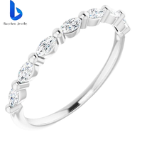 Vente flash - Bague de fiançailles pour femme en argent sterling 925 plaqué or avec deux pierres saphir bleu et diamant de laboratoire