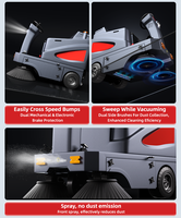 Balayeuse autoportée durable la plus vendue avec balais latéraux doubles pour ateliers d'usines chimiques