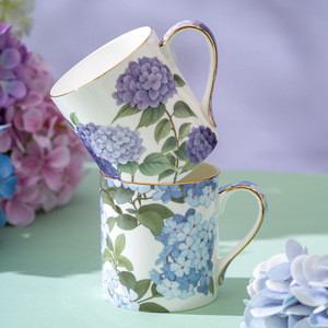 Mug en céramique de luxe européen 400 ml, motif marbré vert émeraude, hydrangea, léopard, pour le bureau, le petit-déjeuner, le café, le lait, le <span class=keywords><strong>thé</strong></span>, la bière, cadeau - Product Image 2