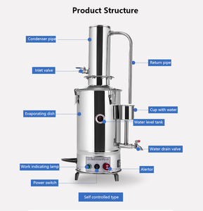 5L/10L/20L phòng thí nghiệm nước cất máy công nghiệp thép không gỉ Máy chưng cất nước - Product Image 5
