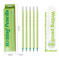 Crayons HB en anglais barre de traction en gros avec pointe de gomme hexagonale pour emballage d'ensemble de bureau et d'école