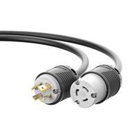 Kabel Adaptor Daya Industri NEMA L14-30P ke L6-20R, Kabel Konversi Daya Generator dengan Konektor Pengunci ke Stopkontak