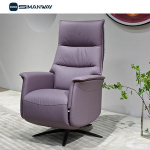 كرسي استرخاء كهربائي دوار بمقعد واحد من الجلد الأصلي بتصميم عصري مع شحن USB، متوفر بالجملة - Product Image 5