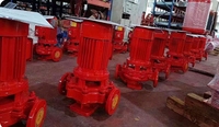 Pompe centrifuge verticale de surpression pour conduite, débit 32,5 m³/h, hauteur de refoulement 45,5 m, puissance 7,5 kW, pour pressurisation incendie